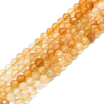 Heated Natural Citrine Beads Strands G-P457-A03-22-1