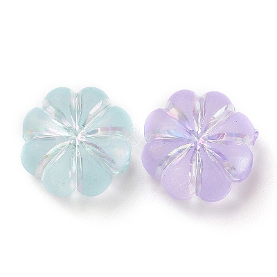 Transparent Frosted Acrylic Beads OACR-C013-31-1