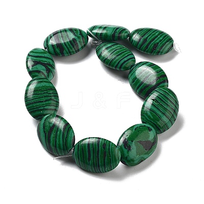 Synthetic Malachite Beads Strands G-P528-M06-01-1