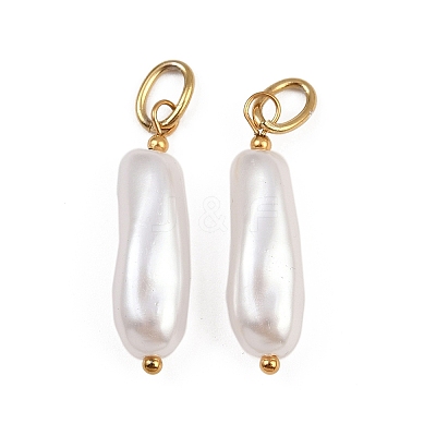 ABS Plastic Pearl Pendants STAS-G357-15G-1