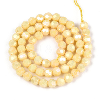 Anti-Tarnish Electroplate Glass Beads Strands EGLA-T021-6mm-15-08-1