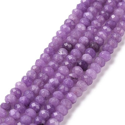 Dyed Natural Malaysia Jade Rondelle Beads Strands G-E316-2x4mm-39-1