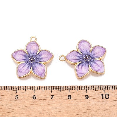 Rack Plating Alloy Enamel Pendants X-ENAM-N056-365KCG-03-1