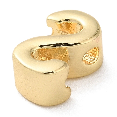 Rack Plating Brass Slide Charms KK-M254-15G-S-1