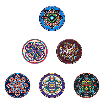 6Pcs 6 Style Silicone Hot Pads Holders SIL-BT0001-01A-1