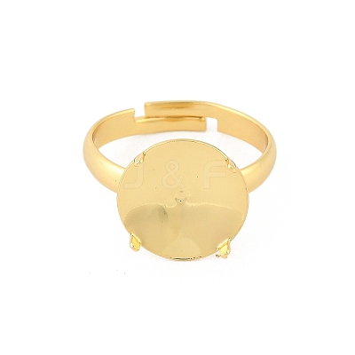 Brass Adjustable Finger Rings Findings KK-A272-04B-G-1