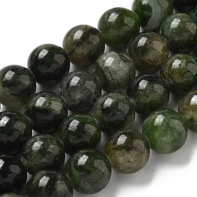 Natural Green Diopside Beads Strands G-K382-B01-02-1