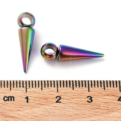 Ion Plating(IP) 201 Stainless Steel Pendants STAS-M323-28RC-1-1