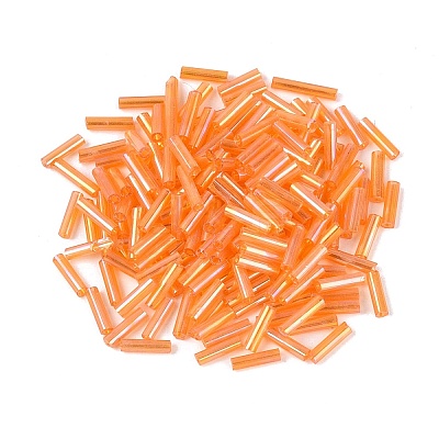 Glass Round Bugle Beads LS-GLAA-WH0031-50E-1