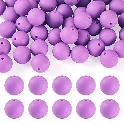 50Pcs Food Grade Eco-Friendly Silicone Beads SIL-TADJ0001-03B-1