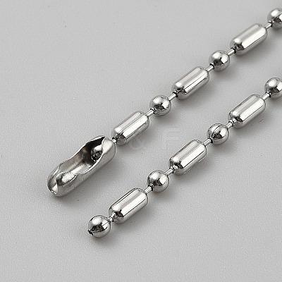 Stainless Steel Ball Chain Necklaces for Men Women NJEW-WH0002-159-1