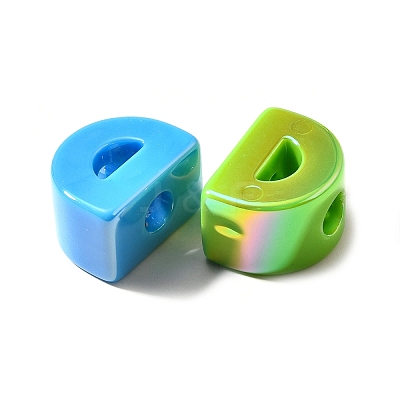 UV Plating Opaque Acrylic European Beads SACR-Z007-01D-1