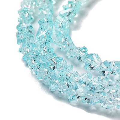 Transparent Glass Bead Strands GLAA-H023-03O-1