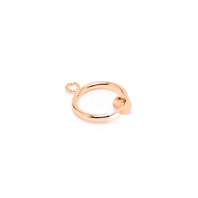Brass Clip-on Hoop Earring Findings KK-WH0047-02B-1