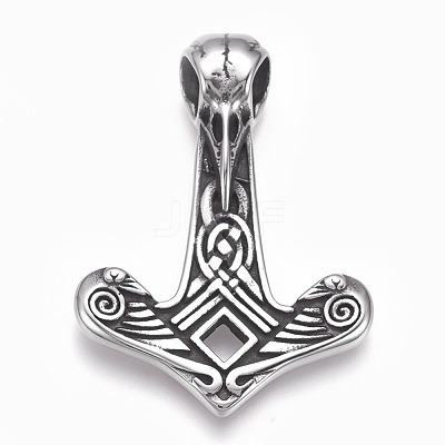 304 Stainless Steel Pendants STAS-O101-35AS-1