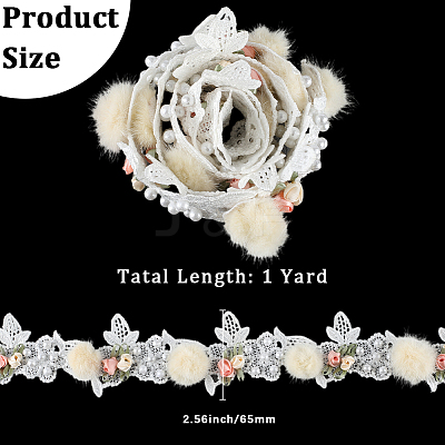 1 Yard Polyester Lace Trims SENE-CY0001-01-1
