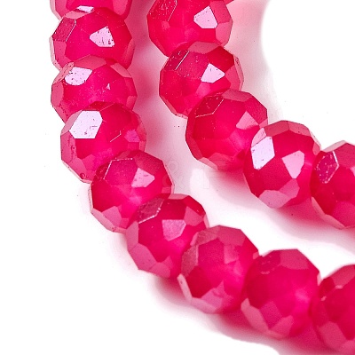 Baking Electroplate Glass Beads Strands DGLA-A039-J6MM-B21-1