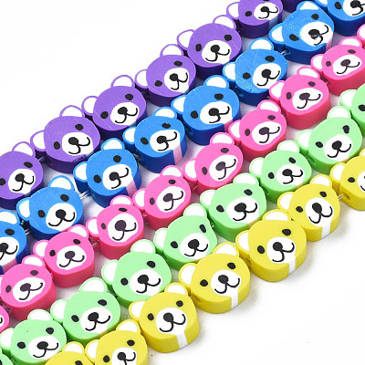 Handmade Polymer Clay Bead Strands CLAY-S096-004-01-1