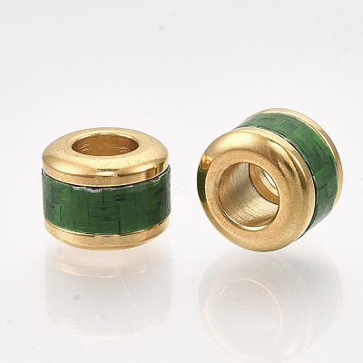 304 Stainless Steel European Beads STAS-S079-99-G-1
