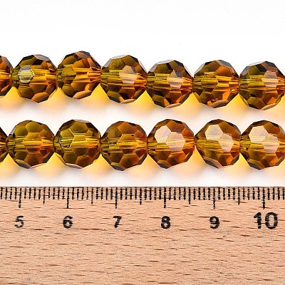 Baking Paint Transparent Glass Beads Strands DGLA-A035-T10mm-A05-1