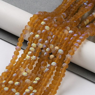 Transparent Glass Beads Strands X1-EGLA-A034-T4mm-MB02-1