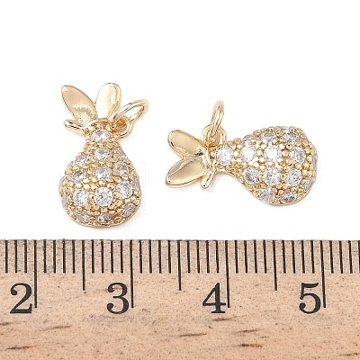 Brass Micro Pave Cubic Zirconia Pendants KK-L256-16G-1