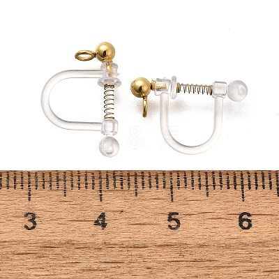 201 Stainless Steel Clip-on Earring Settings STAS-F311-15G-1