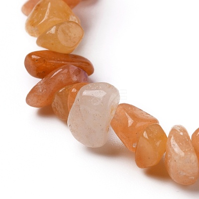 Natural Red Aventurine Chip Beads Stretch Bracelets BJEW-JB05765-07-1