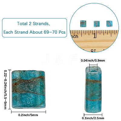 2 Strands Natural Apatite Beads Strands G-SC0003-71-1