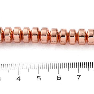 Electroplated Synthetic Non-magnetic Hematite Beads Strands G-C248-A01-5x8mm-02-1