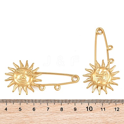 Sun 304 Stainless Steel Safety Pins Brooch Findings SA-CBA098D-13B-G-1
