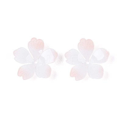 Flower Acrylic Bead Caps X-SACR-T017-51B-1