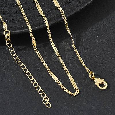 Brass Twisted Chain Necklaces for Women KK-CBA2293-06G-1