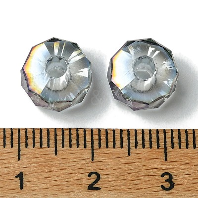 Transparent Electroplate Glass Beads GLAA-K064-10A-FR01-1