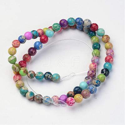 Natural Imperial Jasper Beads Strands G-I122-10mm-14-1