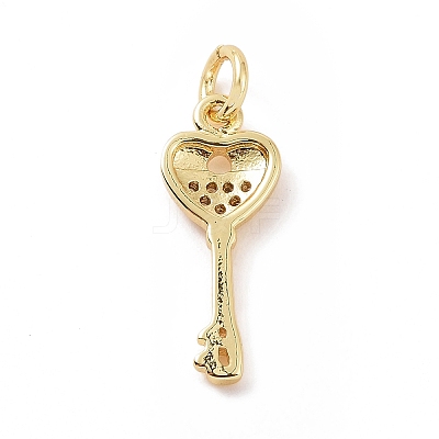 Brass Micro Pave Cubic Zirconia Pendants KK-C012-11G-1