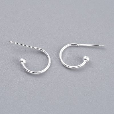304 Stainless Steel Earring Hooks X-STAS-K211-01S-1