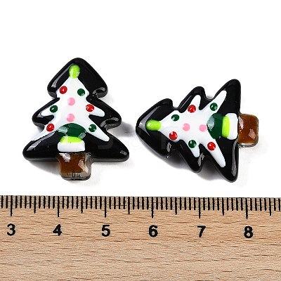 Christmas Theme Handmade Lampwork Beads LAMP-I027-07B-1