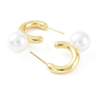 Rack Plating Brass Stud Earrings for Women LS-KK-Z038-15G-1