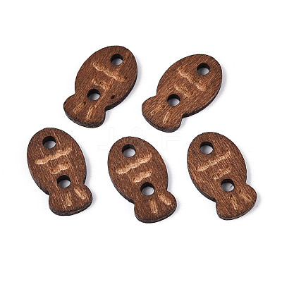 Fish Wood Buttons BUTT-T013-15A-1