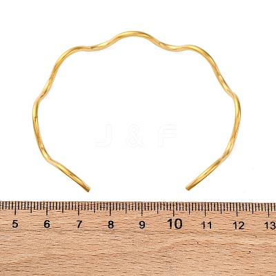 304 Stainless Steel Cuff Bangle for Women BJEW-C076-05G-1
