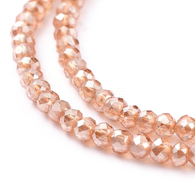 Electroplate Glass Beads Strands EGLA-F149-PL-02-1