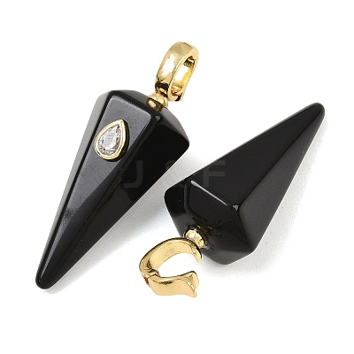 Natural Obsidian Pointed Pendants GG-CBA19F2-02G-08-1