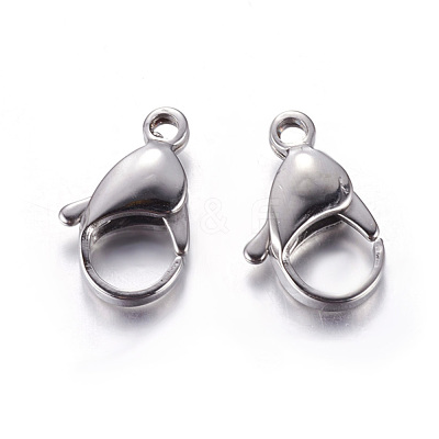 Tarnish Resistant 304 Stainless Steel Lobster Claw Clasps X-STAS-AB19-1