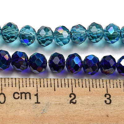 Electroplate Glass Beads Strands EGLA-A034-T6mm-I-1