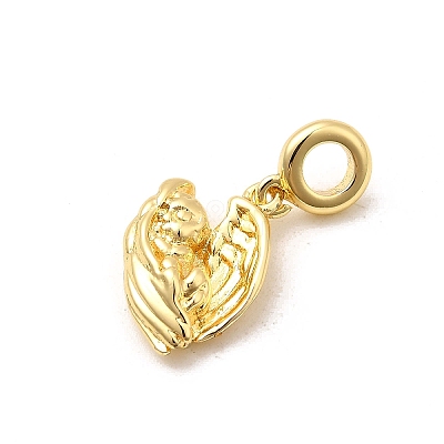 Brass Angel with Wings European Dangle Charms KK-C113-11G-1