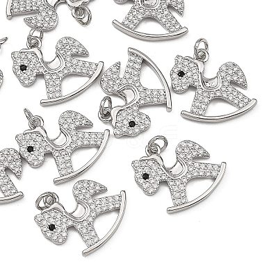 SHEGRACE Brass Micro Pave Black Cubic Zirconia Pendants XGRQ4S655-746P-1