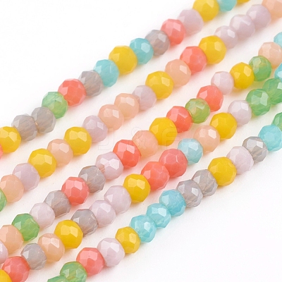 Faceted Glass Beads Strands X-GLAA-G074-A01-1