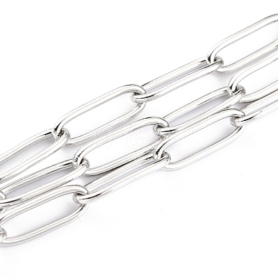 Tarnish Resistant 304 Stainless Steel Paperclip Chains CHS-H031-02P-1