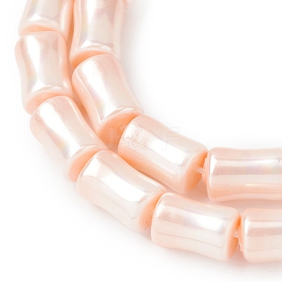 Electroplate Opaque Glass Imitation Pearl Beads Strands EGLA-H113-07A-1